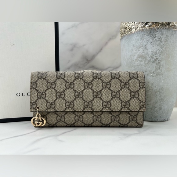 Gucci Handbags - GUCCI | ✨NEW✨ GG Supreme GG Charm Wallet